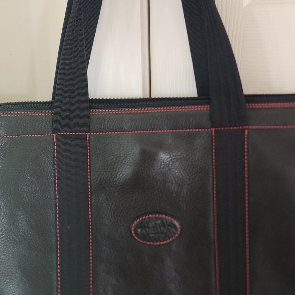 Tangaroa Terrida Venezia Italy Black Leather Work Satchel/ Bag Shoulder Straps